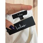 Lulus NWT  Rooftop Bar White Sleeveless Faux-Wrap Belted Skort Romper Chic Size S Photo 7