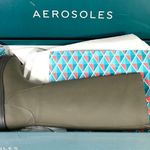 Aerosoles  Slalom Water Resistant Faux Leather Rain Boot Size 8.5 Green Olive NEW Photo 5