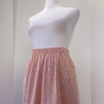 Vintage ‘90s Shimmery Light Pink Floral Print Stretchy Pencil Skirt Photo 1