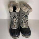 Sorel  Women's 7 Winter Carnival Pewter Gray Black Snow Boots Waterproof Faux Fur Photo 1