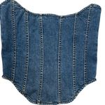 Good American  Denim Corset Top Women’s Size L Blue Bustier Strapless NWT Photo 1