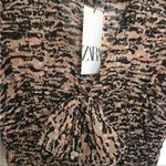 ZARA 🔵 SALE 3/$25  CROPPED ANIMAL PRINT VNECK TOP XS Photo 6