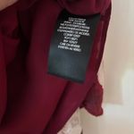 Alice + Olivia Lashay Ruffle Dress Size 4 Red Floral Mini Dres Bow Tie Neck Silk Photo 12