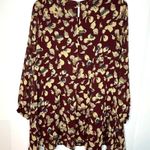 ASTR  The Label Wine Red Floral Long Sleeve Lined Mini Dress Medium / Small Photo 9