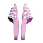 Adidas Adilette Aqua Slides Women’s Size 11 Pink White Stripes Comfort Sandals Photo 6