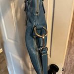 Talbots BLUE HANDBAG 2-WAY FOLDOVER GENUINE PEBBLE LEATHER 14" Photo 7