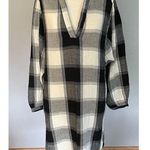 Old Navy Dress Womens Large Black Plaid Lagenlook Teacher Pockets Cotton Boho Photo 0