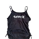 Hurley  Black White Logo Swimsuit One Piece Bathing Suit Size Large Photo 3