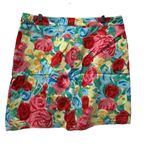 Talbots Pencil Skirt Women's Size 12 Floral Roses Watercolor Mid Rise Career Photo 1