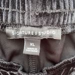 Signature Studio  black and white velvet joggers size extra large waist 15" Photo 2