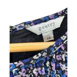 Poetry  Floral Maxi Dress Size 12 Boho Blue Prairie Long Sleeve Cottage Farmhouse Photo 2