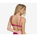 Calvin Klein Bikini Top Twist-Front Underwire Removable Cups Pink XXL Photo 1