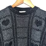 None VTG Metallic Heart Sweater Photo 6