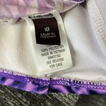 Dana Buchman Purple & Black Animal Print Halter Tankini Swim Bathing Suit Top 10 Photo 5