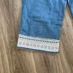 Susan Graver  Light Blue Cropped Jeans with Lace Detail 22 Photo 4