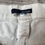 basic editions Classic Fit Straight Leg White Denim Jeans 8 Average Stretch Zip Photo 4