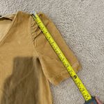 SheIn  V-neck Puff Sleeve Belted Tan/ Brown Mini Dress Photo 6