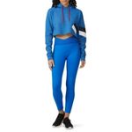 Phat Buddha Vandam Stripes Cropped Hoodie sz‎ Small Blue Photo 2