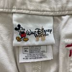 Disney Walt  World women’s light tan embroidered‎ belted tie hem capri pants XL Photo 8