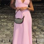 ZARA  Pink Backless Halter Dress wedding maxi long evening party coctail Photo 9