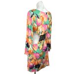 Honey Punch Multicolor V Neck Lace Cutout Waist Long Sleeve Mini Dress Size S Photo 1