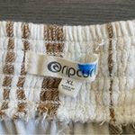 Rip Curl  Shorts Elastic Waist Brown Tan Cream Stripe XL Photo 3