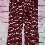 Anthropologie FLOREAT FOR BURGUNDY LIGHTWEIGHT FLANNEL ALLOVER TREE PRINT PANTS Photo 0