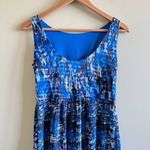 Ann Taylor ANN‎ TAYLOR PLEATED SLEEVELESS DRESS HIGH LOW DRESS MIDI BLUE WOMENS SIZE 0 Photo 6