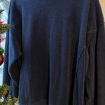 Aerie  Navy Inside out Fleece Sweatshirt Photo 0