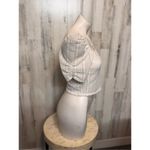 Poof! Poof New York White Smocked Crop Top M Boho Cottagecore Puff Sleeve Photo 7