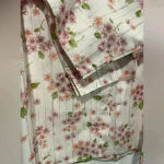 Alfred Dunner Floral Striped 3/4 Sleeve Collared Button Down Semi Sheer Size 14 Photo 4