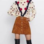 ZARA Ecru Wool Blend Floral Crocheted Sweater size Small NWOT Photo 2