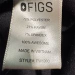 FIGS Women’s Scrub Top Black V-Neck M Short Sleeve Technical Collection Photo 5