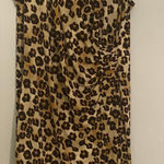 Charter Club  Surplice Faux‎ Wrap Cheetah Dress 14/16 Baddie Mobwife Sexy Glam Photo 0