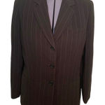 Kasper 3 Button Blazer Black White Stripes Photo 0