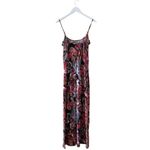 Degrees Milk Maid Floral Spaghetti Strap Ruffle Maxi Bohemian Women’s #1009 Red Size M Photo 4