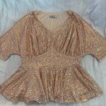 Grace Karin new  sequin peplum blouse size Medium Photo 0