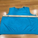 Cable & Gauge  teal blue plus size women’s sleeveless sweater size 3X. Photo 3