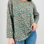vintage victorian floral feminine crewneck longsleeve top cotton blend size M Green Size M Photo 5