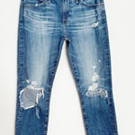 AG Adriano Goldschmied Adriano Goldschmied Denim Mid Rise Distressed Ex-Boyfriend Blue Jeans Rigid 25 Photo 0
