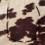 Black pink pearl necklace Multiple Photo 0