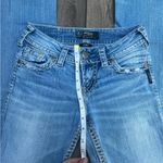 Silver Jeans Suki Mid Rise Bootcut denim thick stitch medium wash Photo 9