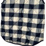 J.Crew Down Puffer Vest Womens XS Plaid Quilted Zip Front High Neck Preppy Blue Photo 6