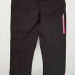 Lululemon Crop Capri Pant Black‎ Pink Groovy Stripe Size 6 Rare! Photo 0