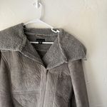 Attention  Y2k Womens Large Faux Shearling Sherpa Lined Zip Up Winter Coat‎ Photo 1