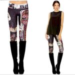 Alice + Olivia  x Basquiat Jackie Printed Yoga Leggings L Photo 1