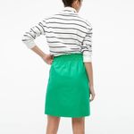 J. Crew linen cotton city skirt size 4 green clover mini linen blend Photo 1