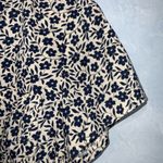 J.Crew Navy & Blue Floral Shirt Sleeve Tie Front Butt Down Cotton Casual Shirt S Photo 5