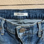 GRLFRND  reed button fly distressed high rise slim leg jeans in sandblast 27 Photo 5