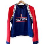 P.E Nation The Wembly Sweatshirt, (REVOLVE Collection) Navy & Red Cotton sz. S Blue Photo 5